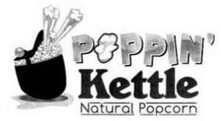 "POPPIN'", "KETTLE", "NATURAL POPCORN" logo