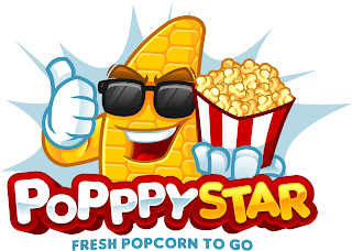POPPPYSTAR FRESH POPCORN TO GO logo