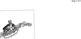 POP'S BARBEQUE SAUCE "IT'S IN THE SAUCE" logo