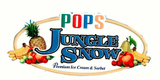POPS JUNGLE SNOW PREMIUM ICE CREAM & SORBET logo