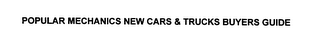 POPULAR MECHANICS NEW CARS & TRUCKS BUYERS GUIDE logo