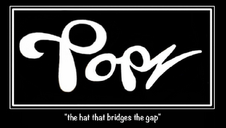 POPZ TOPZ "THE HAT THAT BRIDGES THE GAP" logo
