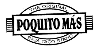 POQUITO MAS THE ORIGINAL BAJA TACO STAND logo