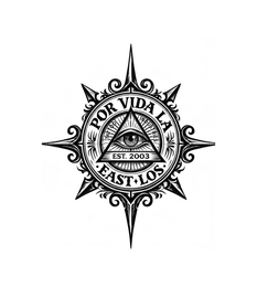 POR VIDA LA TATTOO INDUSTRIES 19 64 EST. 2003 EAST LOS logo