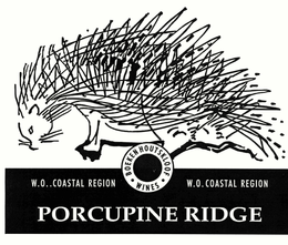 PORCUPINE RIDGE BOEKENHOUTSKLOOF WINES W.O..COASTAL REGION W.O. COASTAL REGION logo