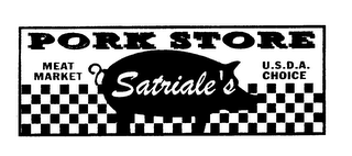 PORK STORE MEAT MARKET SATRIALE'S U.S.D.A CHOICE logo