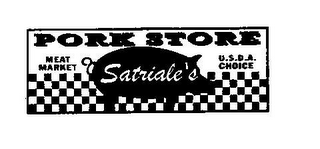 PORK STORE SATRIALE'S MEAT MARKET U.S.D.A. CHOICE logo