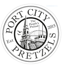 PORT CITY PRETZELS EST 2015 THE PEOPLE'S PRETZEL logo