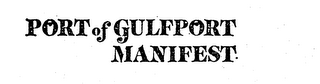 PORT OF GULFPORT MANIFEST logo