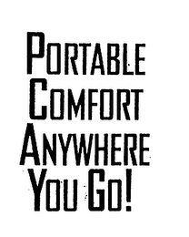 PORTABLE COMFORT ANYWHERE YOU GO! logo