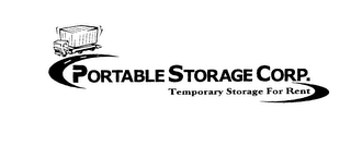 PORTABLE STORAGE CORP. TEMPORARY STORAGE FOR RENT logo