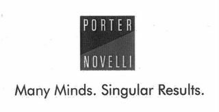 PORTER NOVELLI MANY MINDS. SINGULAR RESULTS. logo