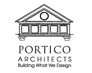 PORTICO ARCHITECTS BUILDING WHAT WE DESIGN logo