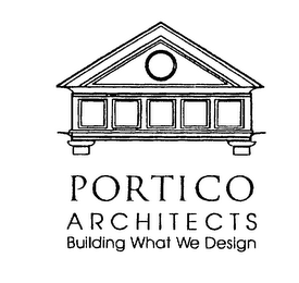 PORTICO ARCHITECTS BUILDING WHAT WE DESIGN logo