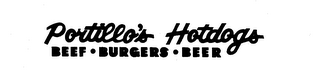 PORTILLO'S HOTDOGS BEEF BURGERS BEER logo