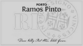 PORTO RAMOS PINTO RP10 DOURO VALLEY PORT WINE ESTATE GROWN. logo