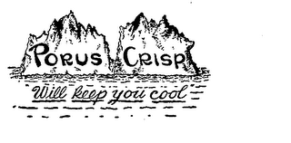 PORUS CRISP WILL KEEP YOU COOL logo