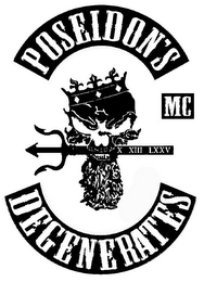 POSEIDON'S DEGENERATES MC X XIII LXXV logo