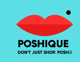 POSHIQUE DON'T JUST SHOP. POSH:) logo