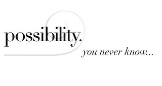 POSSIBILITY. YOU NEVER KNOW... logo