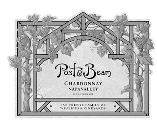 POST & BEAM CHARDONNAY NAPA VALLEY ALC 14.3% BY VOL FAR NIENTE FAMILY OF WINERIES & VINEYARDS logo
