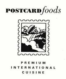 POSTCARD FOODS PREMIUM INTERNATIONAL CUISINE logo