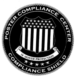 POSTER COMPLIANCE CENTER COMPLIANCE SHIELD 36 MONTH PROTECTION logo