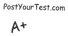 POSTYOURTEST.COM A+ logo