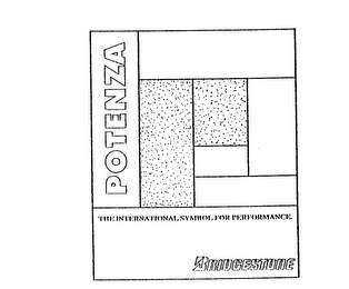 POTENZA BRIDGESTONE THE INTERNATIONAL SYMBOL FOR PERFORMANCE. logo