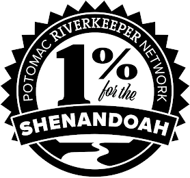 POTOMAC RIVERKEEPER NETWORK 1% FOR THE SHENANDOAH logo