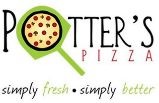 POTTER'S PIZZA SIMPLY FRESH · SIMPLY BETTER logo