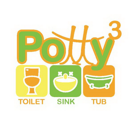 POTTY 3 TOILET SINK TUB logo