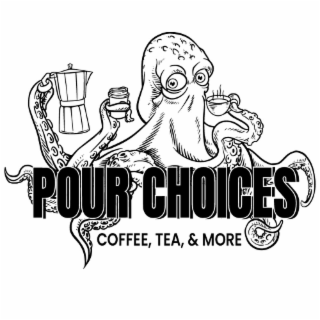 POUR CHOICES COFFEE, TEA, & MORE logo