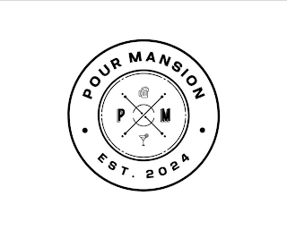 POUR MANSION P M EST. 2024 logo