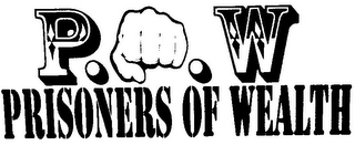 P.O.W PRISONERS OF WEALTH logo
