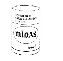 POWDERED HAND CLEANSER WITH THE... MIDAS TOUCH