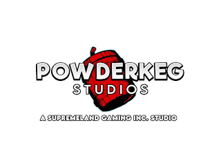 POWDERKEG STUDIOS A SUMPREMELAND GAMING INC. STUDIO logo