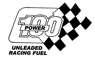 POWER 100 UNLEADED RACING FUEL logo