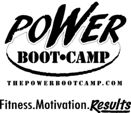 POWER BOOT CAMP THEPOWERBOOTCAMP.COM FITNESS.MOTIVATION.RESULTS logo