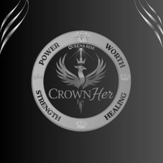 POWER CROWNHER QUEENS RISE HEALING STRENGTH WORTH logo