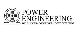 POWER ENGINEERING. THE FORCE THAT GOES THE DISTANCE EVERY TIME logo