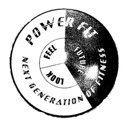 POWER FIT NEXT GENERATION OF FITNESS FEEL LOOK FUTURE logo