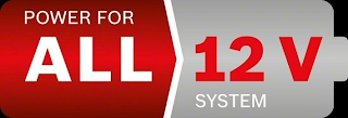 POWER FOR ALL 12 V SYSTEM logo