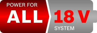 POWER FOR ALL 18 V SYSTEM logo