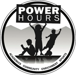 POWER HOURS ACADEMICS COMMUNITY ENRICHMENT SPORTS logo