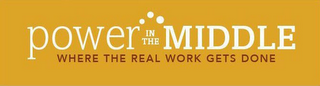 POWER IN THE MIDDLE WHERE THE REAL WORKS GETS DONE logo