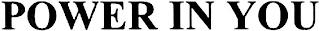 POWER IN YOU logo
