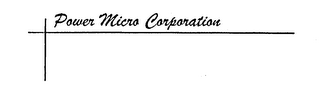 POWER MICRO CORPORATION logo