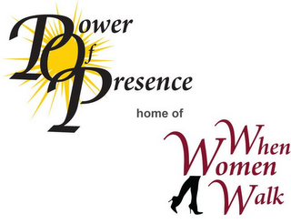 POWER OF PRESENCE HOME OF WHEN WOMEN WALK logo