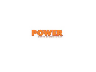POWER OPENING DOORS FOR WOMEN logo
